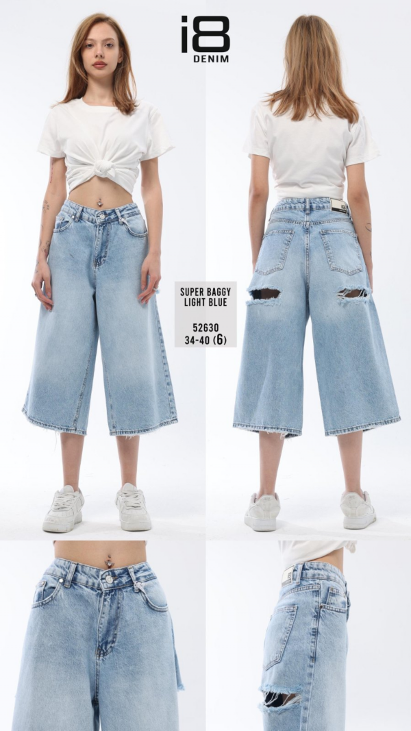 Rybaczki damskie jeans Roz 34-40, 1 Kolor Paczka 10 szt